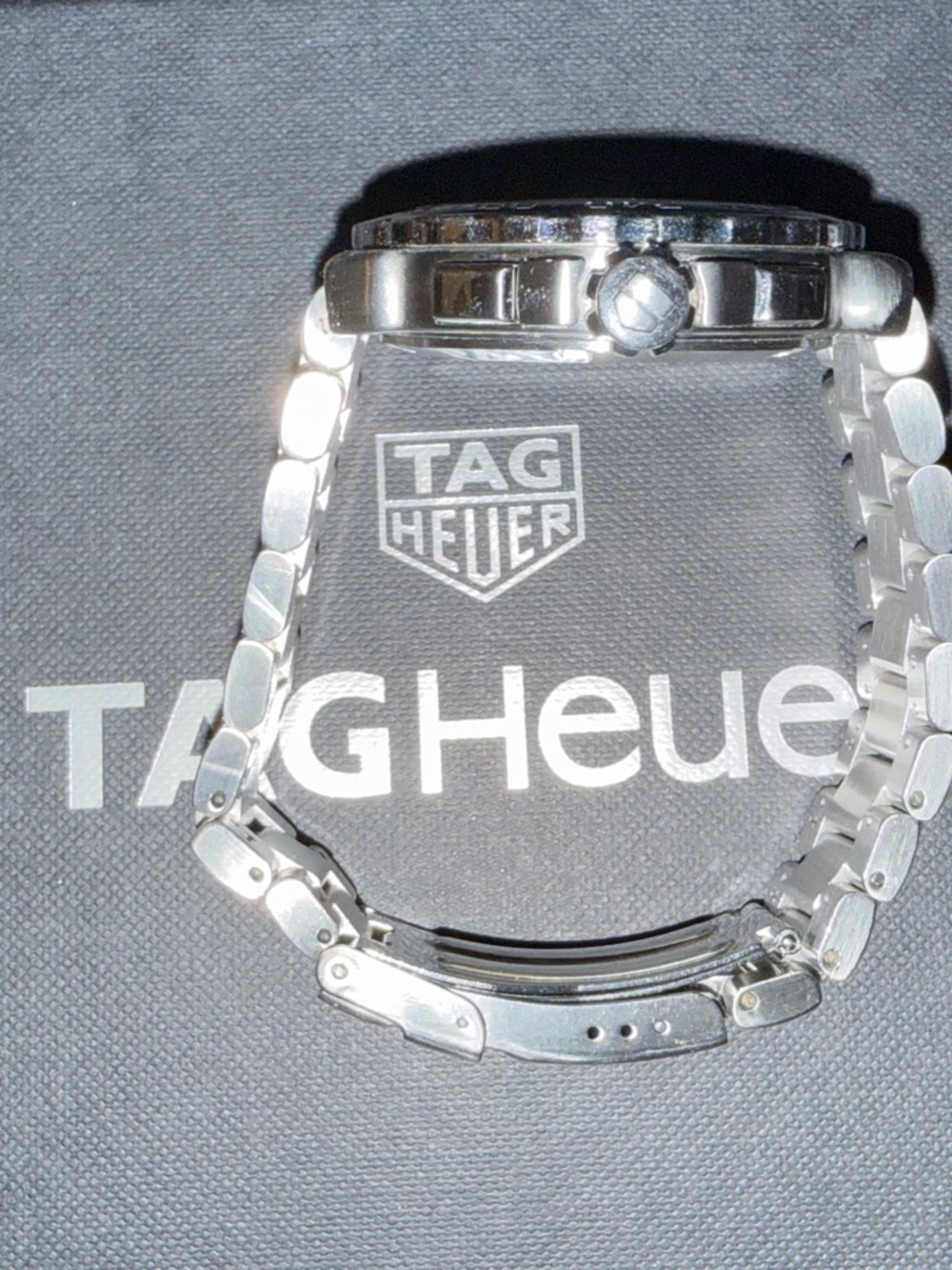 Tag Heuer Silver Stainless Steel Chronograph with Black Dial - Picture 3 of 6